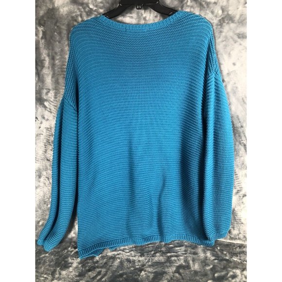 Wool Overs Sweater Woman’s Adult Size Large Blue - Picture 2 of 11